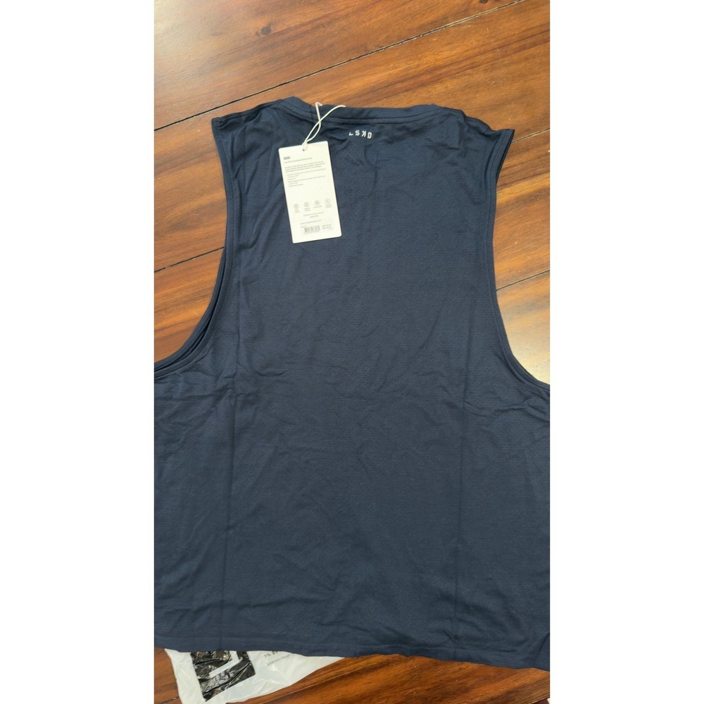 LSKD AeroFLX+ Seamless Muscle Tank Navy 2XL Mens Training Gym New NWT - Picture 3 of 16